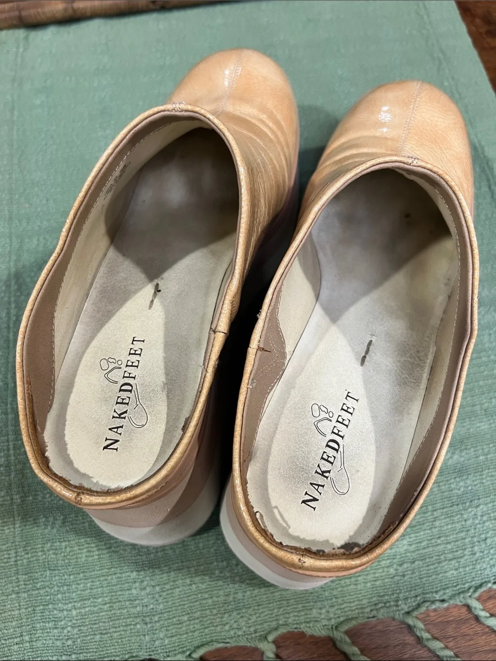 Naked Feet Coach Platforms in Beige